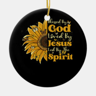 Ornamento De Cerâmica Abençoado Por Deus Amado Por Jesus Liderado Pelo E