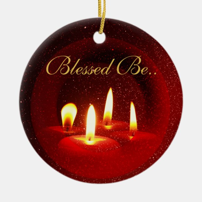 Ornamento De Cerâmica Abençoado seja… (Frente)