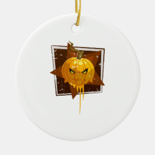 Ornamento De Cerâmica abóbora de Halloween