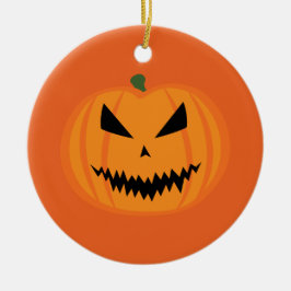 Ornamento De Cerâmica abóbora de Halloween Jack O'lantern rosto preto la