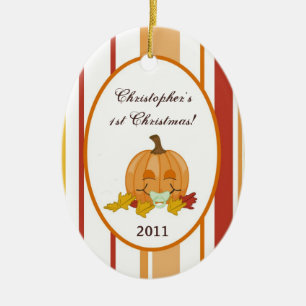 Ornamento De Cerâmica Abóbora feita sob encomenda personalizada da qued