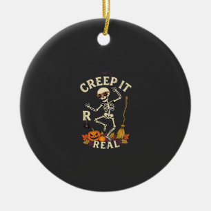 Ornamento De Cerâmica Abobrinha de Esqueleto Dançante Creep It Real Vass