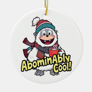 Ornamento De Cerâmica Abominavelmente Legal Winter Yeti Design