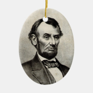 Ornamento De Cerâmica Abraham Lincoln