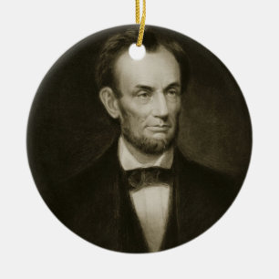Ornamento De Cerâmica Abraham Lincoln, 16o presidente do Stat unido