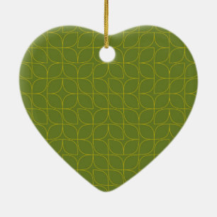 Ornamento De Cerâmica Abstração de folha verde, legal, moderna e diver