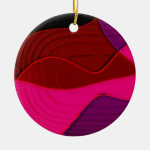 Ornamento De Cerâmica Abstrato 328 - Cor-de-rosa púrpura
