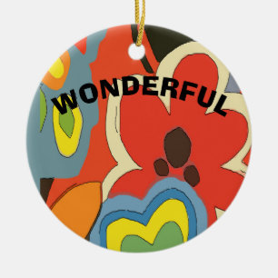 Ornamento De Cerâmica Abstrato, adicionar, editar texto