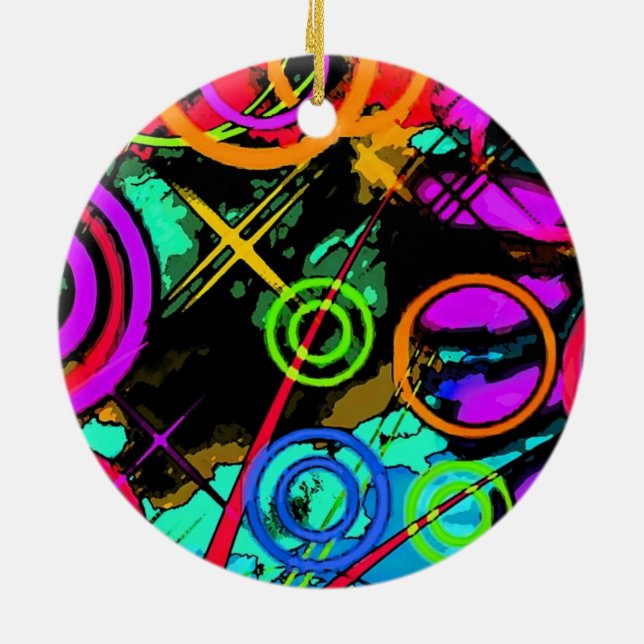 Ornamento De Cerâmica Abstrato Art (Traseira)