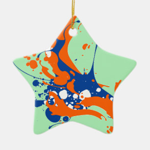 Ornamento De Cerâmica Abstrato Art Mint Green Moderna Pintura de Arte