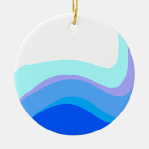 Ornamento De Cerâmica Abstrato azul 1112