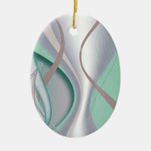 Ornamento De Cerâmica Abstrato Chocolate Mint Tornado