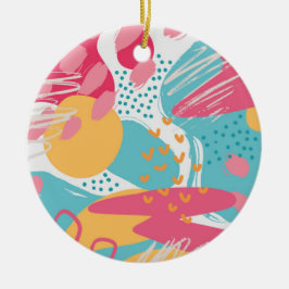 Ornamento De Cerâmica Abstrato colorido
