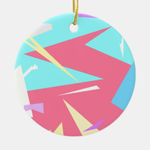 Ornamento De Cerâmica Abstrato de Cores de Pastel de Vibes Positivas