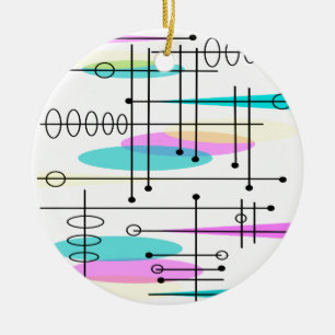 Ornamento De Cerâmica Abstrato de Era Atômica e Design