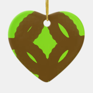 Ornamento De Cerâmica abstrato de eternidade verde