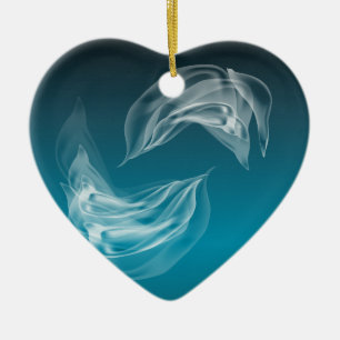 Ornamento De Cerâmica Abstrato Dolphins no Play