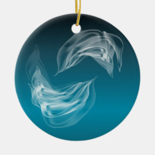 Ornamento De Cerâmica Abstrato Dolphins no Play
