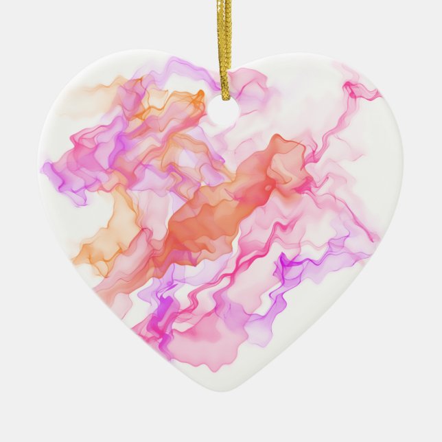 Ornamento De Cerâmica Abstrato Fractal Smoke (Frente)