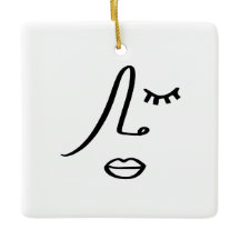 Abstrato Minimalista Face Moderna Design de Arte