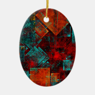 Ornamento De Cerâmica Abstrato Moderno Padrão Artístico Legal Colorido