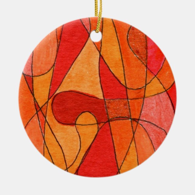 Ornamento De Cerâmica Abstrato Ornament (Frente)