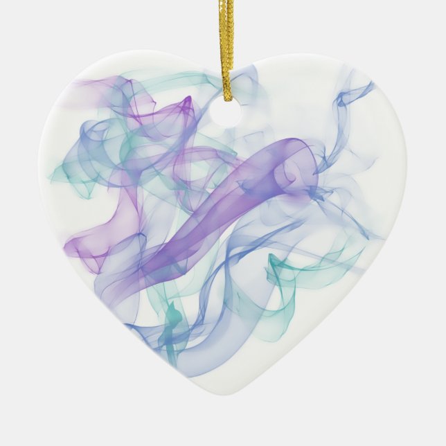 Ornamento De Cerâmica Abstrato Purple Haze (Frente)