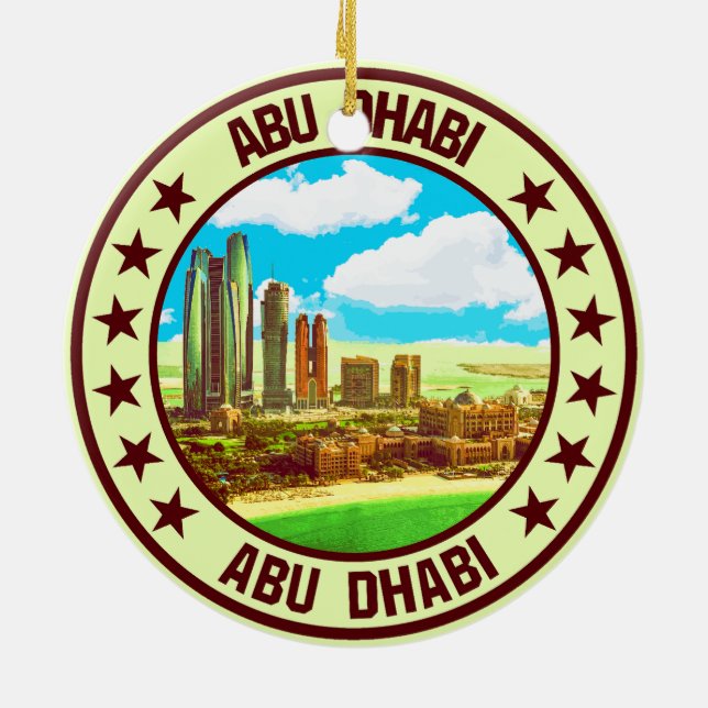 Ornamento De Cerâmica Abu Dhabi (Traseira)