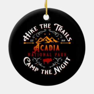ORNAMENTO DE CERÂMICA ACADIA NATIONAL PARK HOLIDAY ORNAMENT