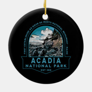 ORNAMENTO DE CERÂMICA ACADIA NATIONAL PARK LIGHTHOUSE COLLECTOR HOLIDAY