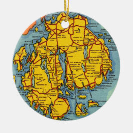 Ornamento De Cerâmica Acadia National Park - Mt Desert Is Ornament