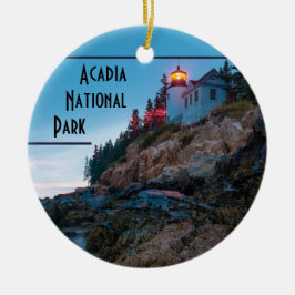 Ornamento De Cerâmica Acadia National Park Souvenir Natal