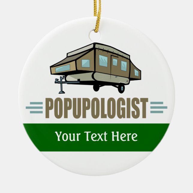 Ornamento De Cerâmica Acampamento (Frente)