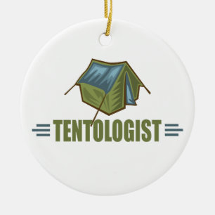 Ornamento De Cerâmica Acampamento, Tent