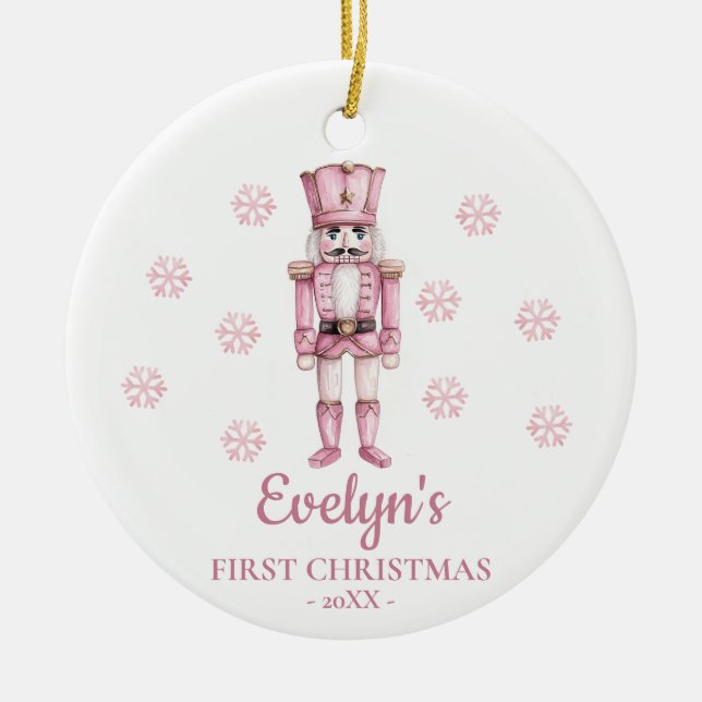Ornamento De Cerâmica Acessorios de Natal Personalizados para Meninas no (Frente)
