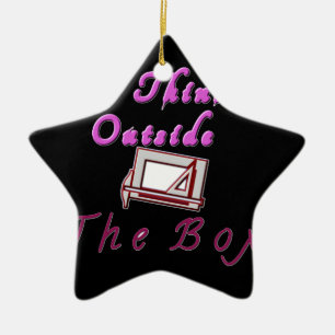 Ornamento De Cerâmica Acho que fora da caixa ZA.