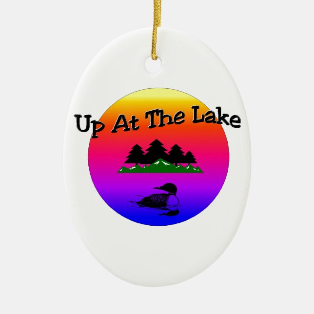 Ornamento De Cerâmica Acima no lago (Frente)