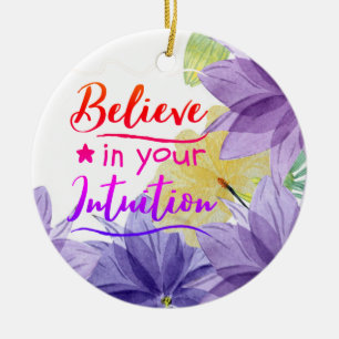 Ornamento De Cerâmica Acredite Em Sua Proposta De Pensamento Positivo