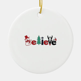 Ornamento De Cerâmica Acredite no Natal