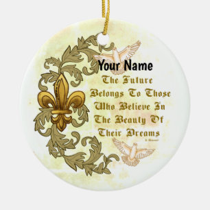 Ornamento De Cerâmica Acreditem na Ornação de Sonhos Futuros