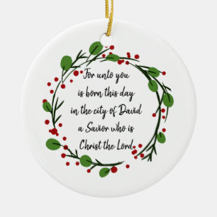 Ornamento De Cerâmica Adesivo de Escritura de Natal Cristão Escritura