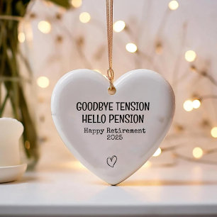 Ornamento De Cerâmica Adeus Tensão Olá Pensão Feliz Diversão de Reforma