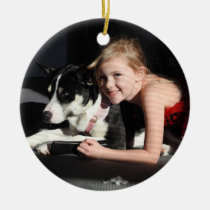 Ornamento De Cerâmica Adicionar uma Foto a este Natal Personalizado