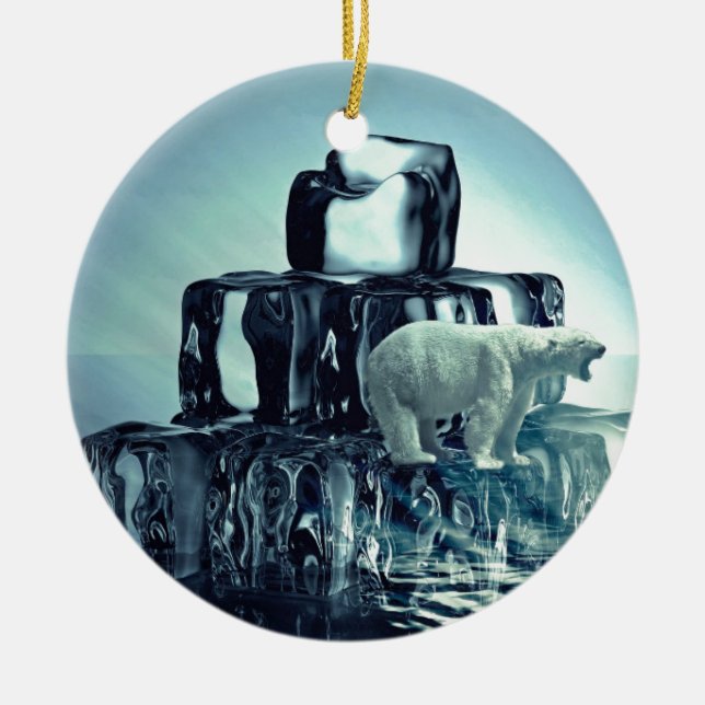 Ornamento De Cerâmica Adicione O Próprio SLOGAN Para Salvar O Planeta Do (Frente)