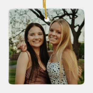Ornamento De Cerâmica Adicione Sua Própria Foto Personalizada