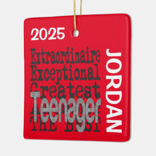 Ornamento De Cerâmica Adolescente Extraordinário PERSONALIZADO