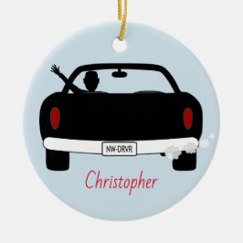 Ornamento De Cerâmica Adolescente novo do motorista personalizado