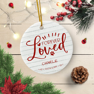 Ornamento De Cerâmica Adorável Foto Do Memorial Do Pet Do Cão