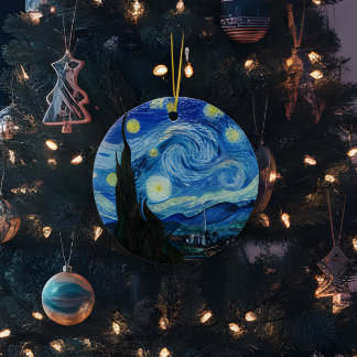 Ornamento De Cerâmica Adorno de Arte Cerâmico Noite Estrelada de Vincent