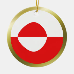 Ornamento De Cerâmica Adorno de Bandeira da Gronelândia